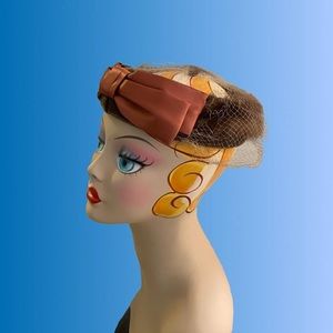 Vintage Fur Hat with Veil